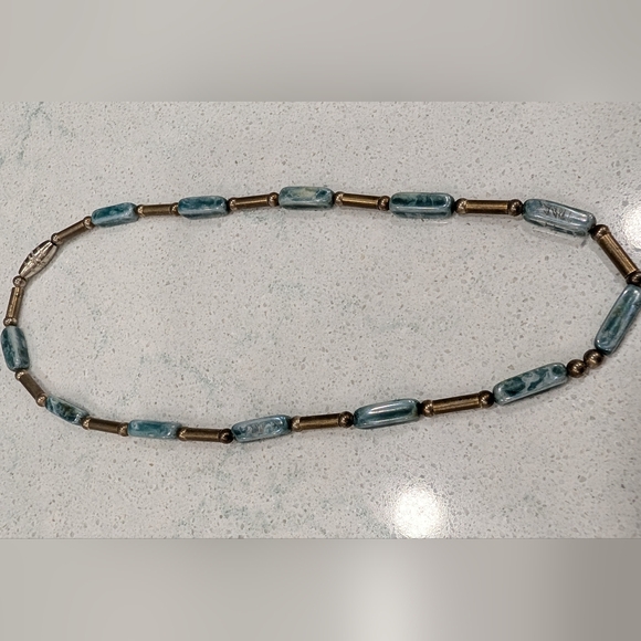 Sterling Silver Australian Beads And Mother Of Pearl Choker Necklace - Picture 11 of 12